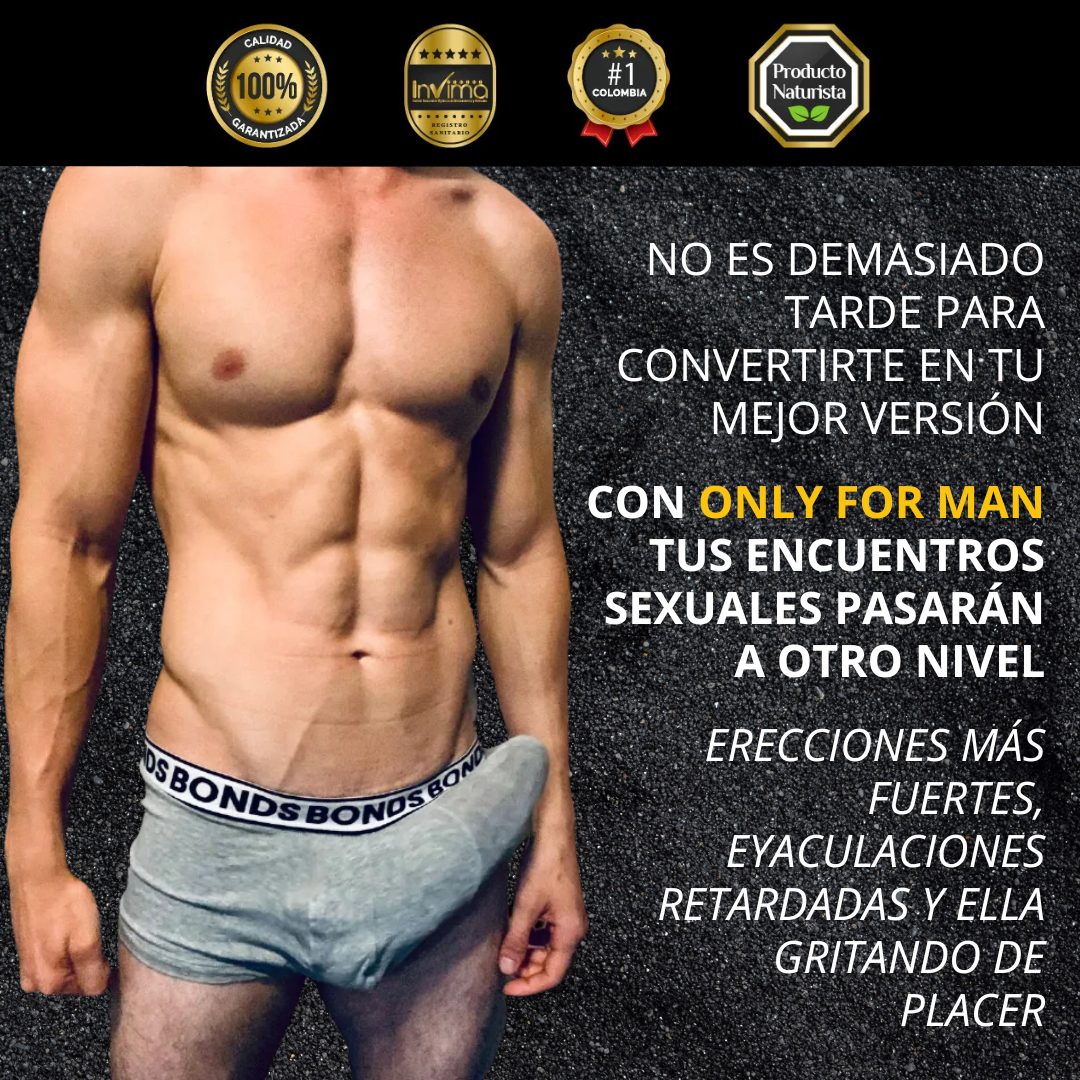 GEL ONLY FOR MAN - POTENCIA ERECCIÓN Y RETARDA LA EYACULACIÓN EN TUS ENCUENTROS SEXUALES
