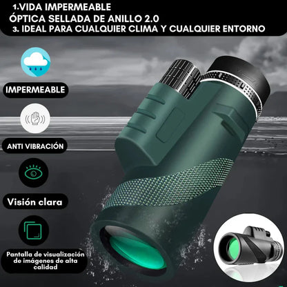MTX30® - TELESCOPIO MONOCULAR ADAPTABLE PARA CELULAR + Tripode y Estuche GRATIS