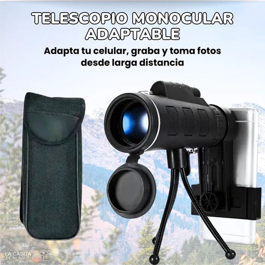 MTX30® - TELESCOPIO MONOCULAR ADAPTABLE PARA CELULAR + Tripode y Estuche GRATIS