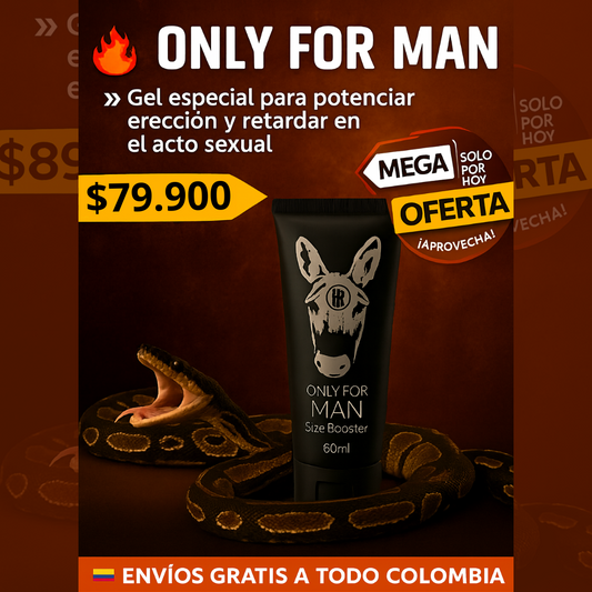 GEL ONLY FOR MAN - POTENCIA ERECCIÓN Y RETARDA LA EYACULACIÓN EN TUS ENCUENTROS SEXUALES