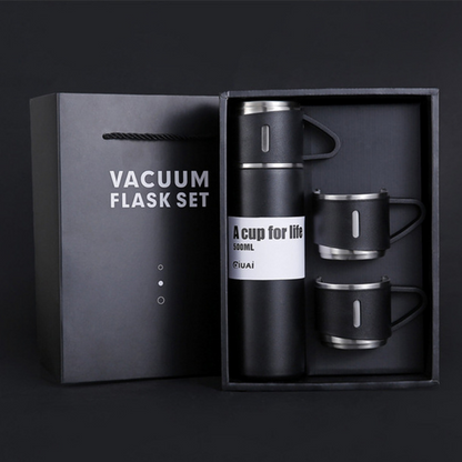 Termo de acero inoxidable con + taza de viaje, 500ML - 60%OFF